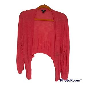 TORRID LIKE NEW 3/4 SLEEVE SLUB KNIT SHRUG/SWEATER